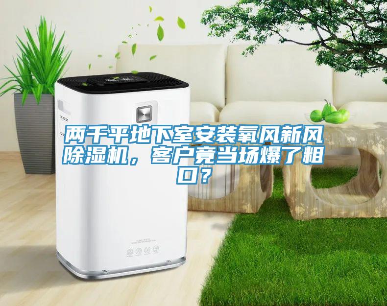 两千平地下室安装氧风新风蕾丝视频污污污，客户竟当场爆了粗口？