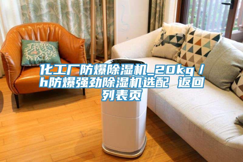 化工厂防爆蕾丝视频污污污_20kg／h防爆强劲蕾丝视频污污污选配 返回列表页