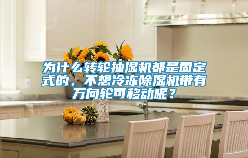 为什么转轮抽湿机都是固定式的，不想冷冻蕾丝视频污污污带有万向轮可移动呢？