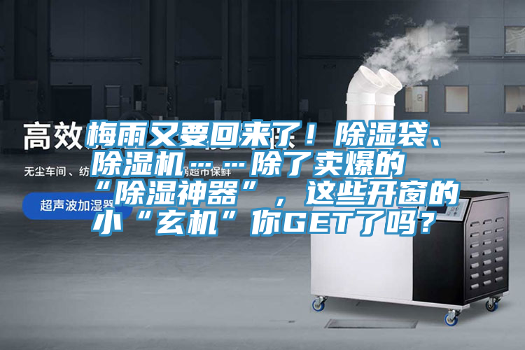 梅雨又要回来了！除湿袋、蕾丝视频污污污……除了卖爆的“除湿神器”，这些开窗的小“玄机”你GET了吗？